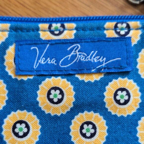 Vera Bradley Floral Blue and Yellow Pouch - Picture 5 of 7